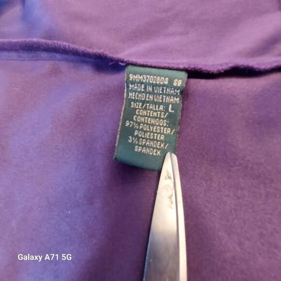 Harve Benard Woman Large Purple Front Zip Blazer - Picture 3 of 6